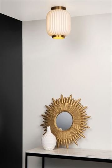 Lucide Gosse Flush porcelæn loftlampe Ø19,5cm E27 Mat Guld